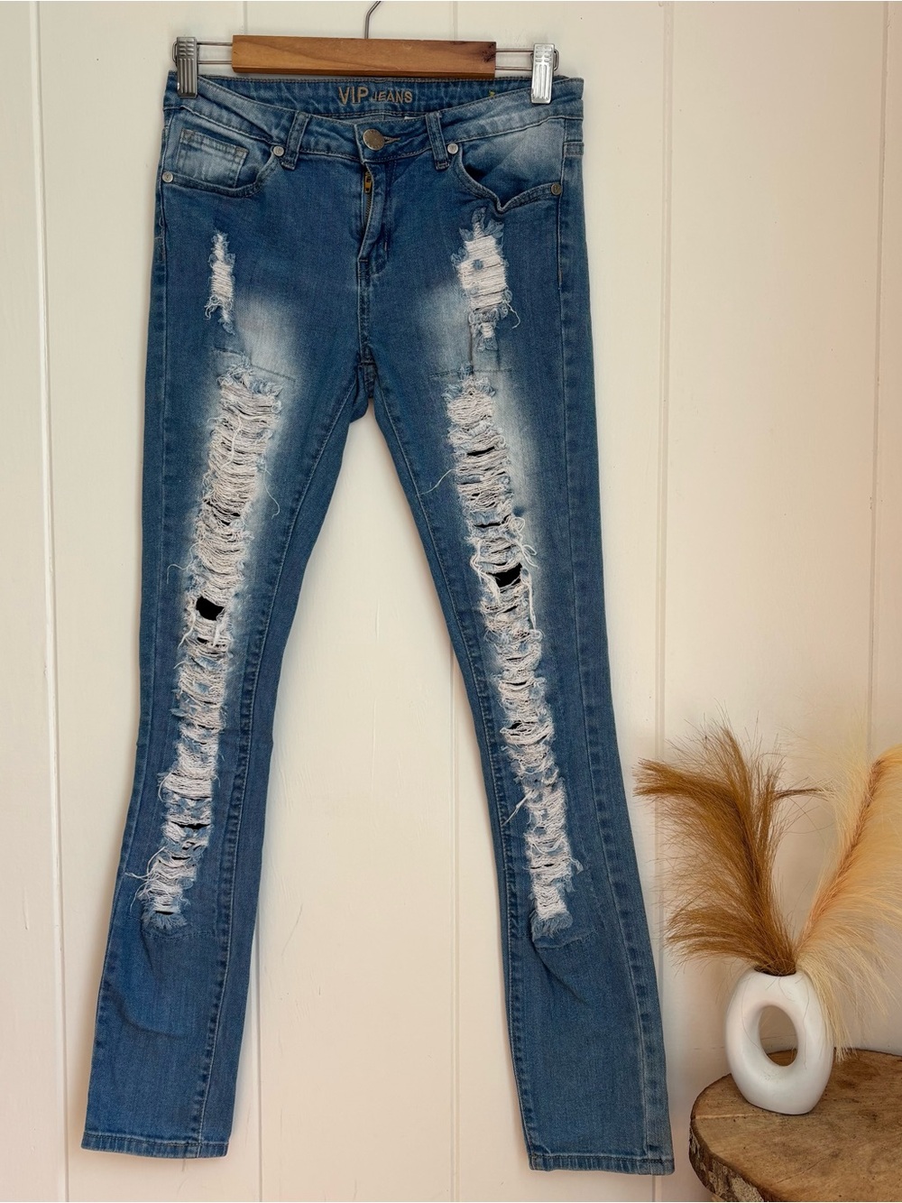 VIP Blue Ripped Skinny Jeans